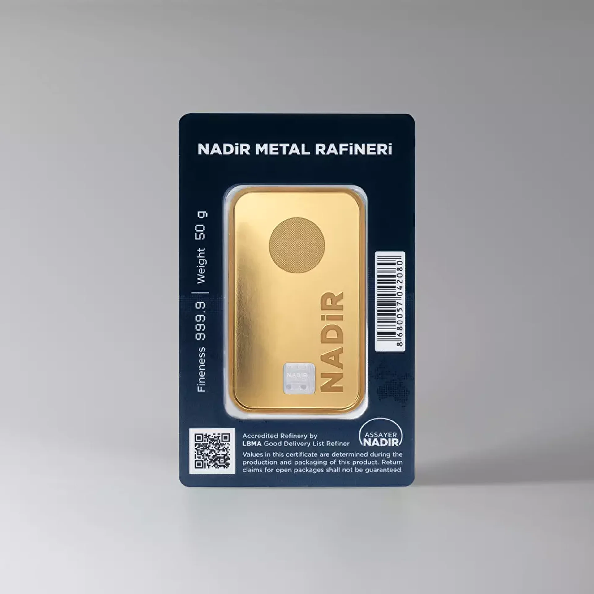 NadirGold 50 Gr Külçe Altın 999.9 - 2