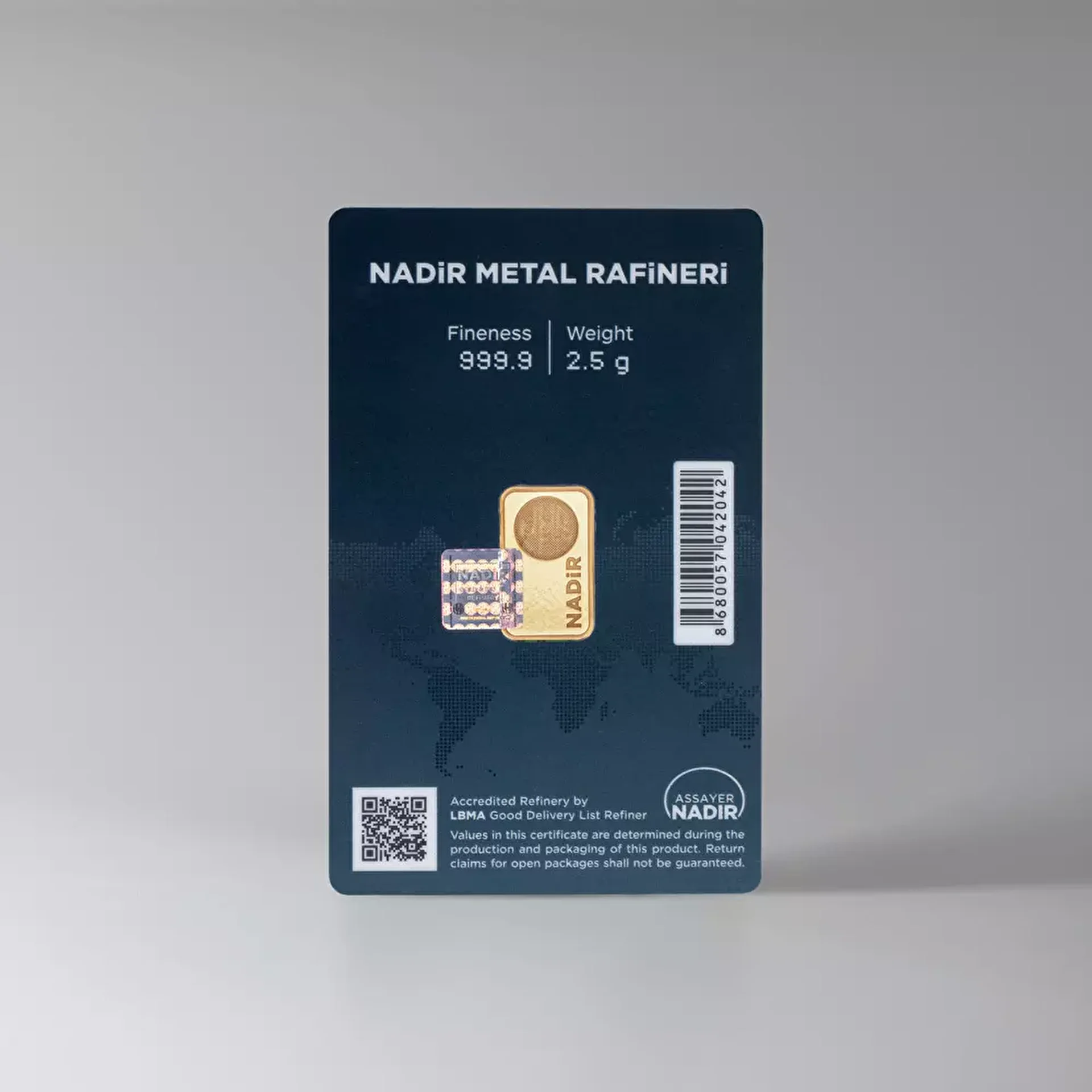 NadirGold 2‚5 Gr Külçe Altın 999.9 - 2