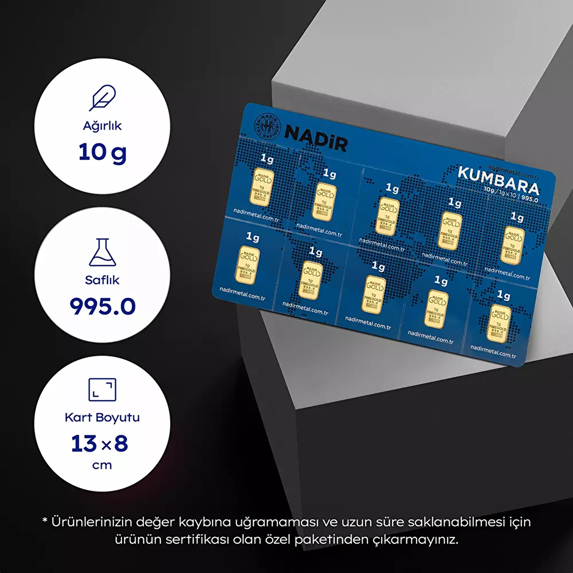 NadirGold 10 Gr Kumbara Külçe Altın - 4