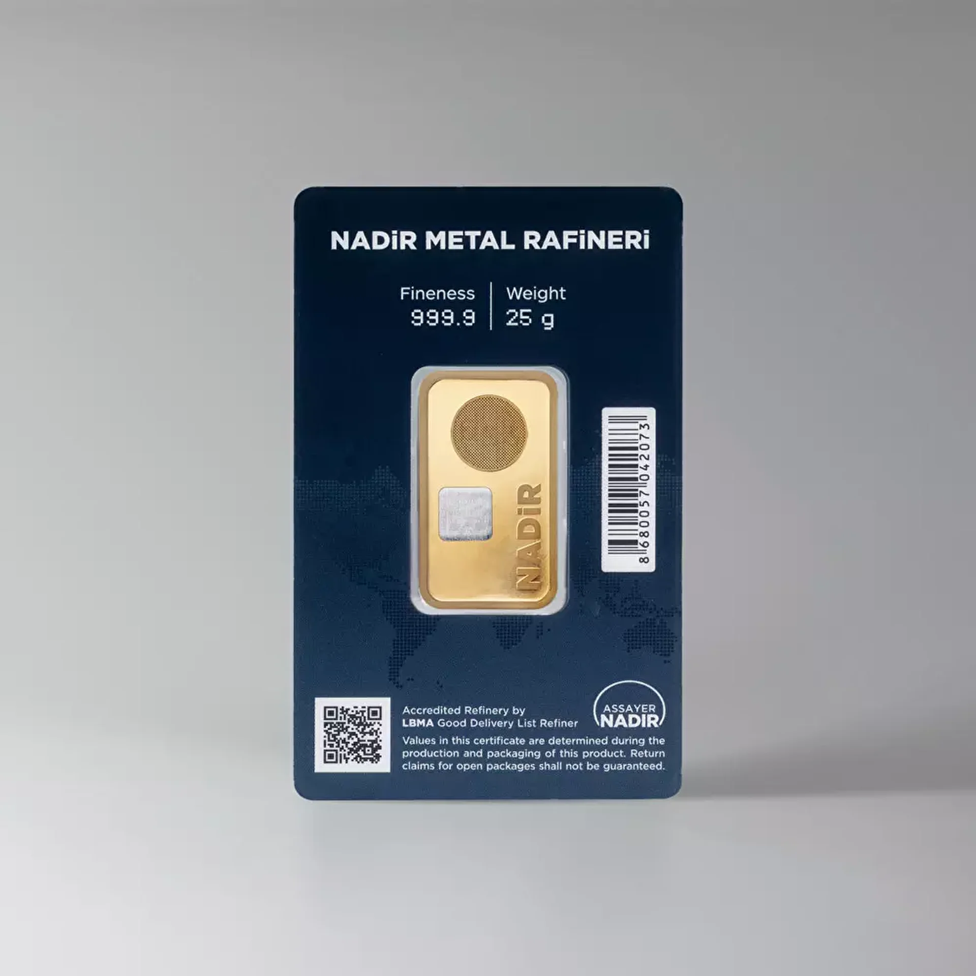 NadirGold 25 Gr Külçe Altın 999.9 - 2