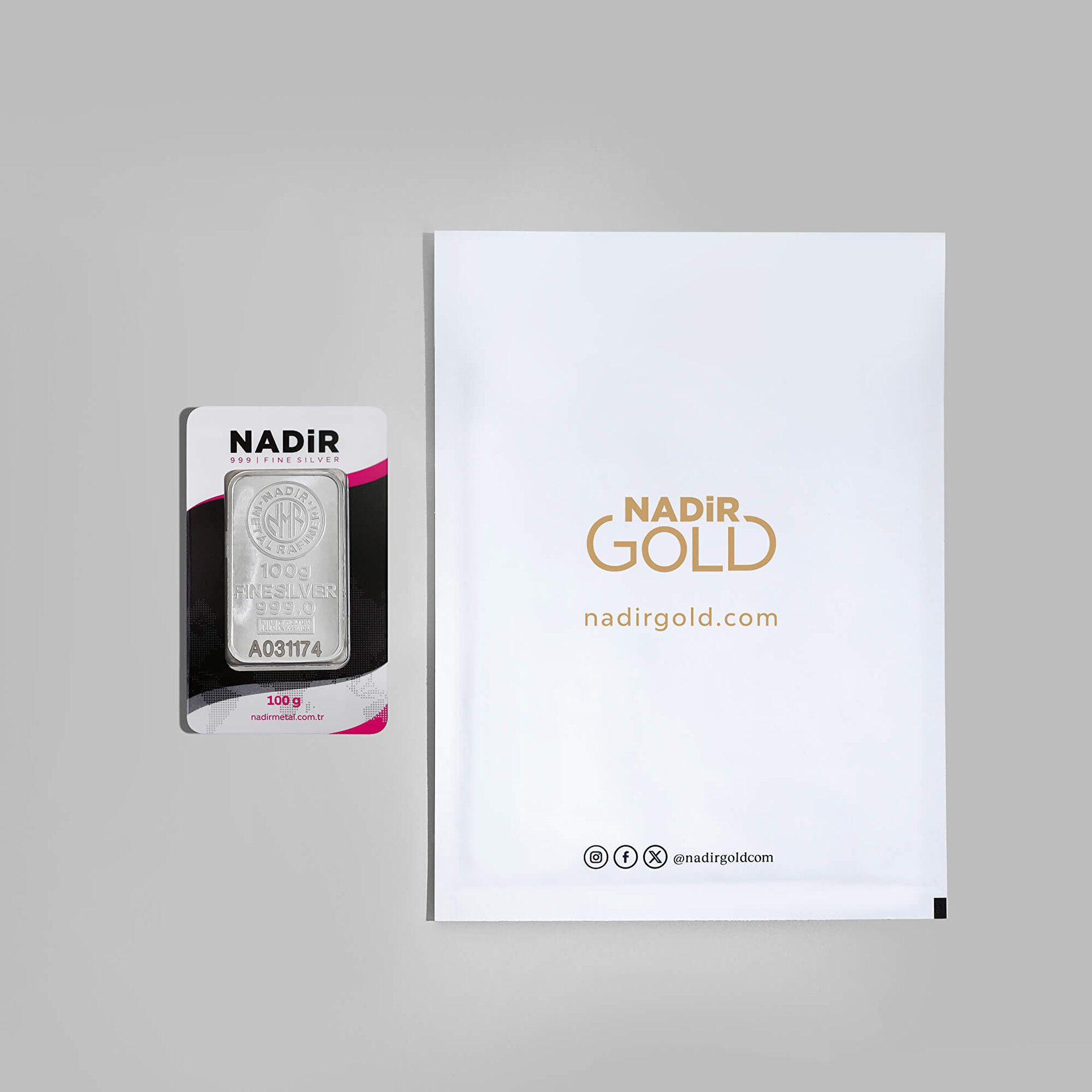 NadirGold 100 Gr Gümüş Külçe - 3