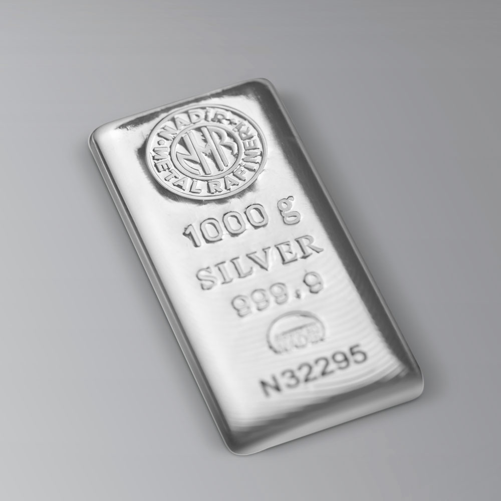 NadirGold 1000 Gr 999‚9 Gümüş Külçe